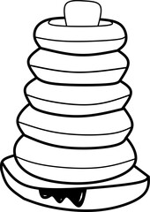 Icon ring donuts vector illustration of education toys