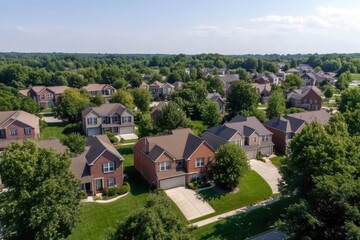 Suburban houses aerial