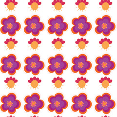 seamless pattern with flowers