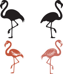 set of flamingo