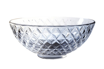 Elegant crystal bowl with diamond cut design perfect for serving fruits or salads at gatherings