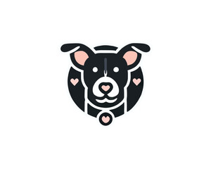 Dog Vector Logo Design Icon illustration