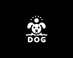 Dog logo design icon symbol vector illustration