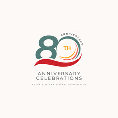 80 years anniversary celebrations logo concept