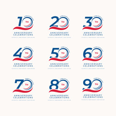 anniversary logo design celebrations template