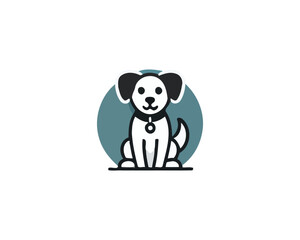 Dog logo design icon symbol vector illustration