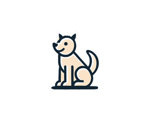 Dog Vector Logo Design Icon illustration