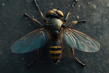 Fly on Surface Close-Up