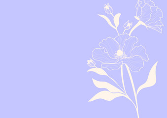 MobileGentle, desaturated background, cover with floral, botanical elements. Pastel colors.