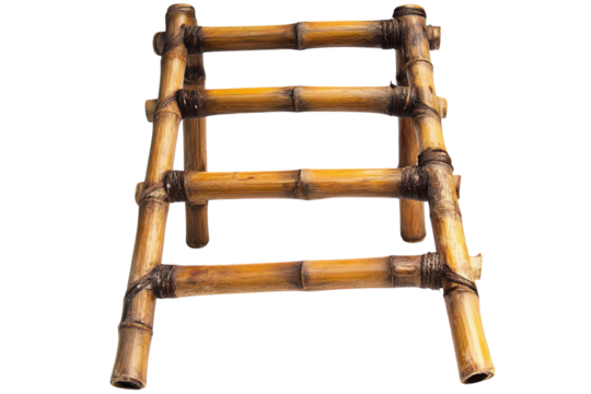 Bamboo structure for traditional crafting in a workshop during daylight