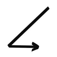 Hand drawn vector doodle arrow isolated on a white