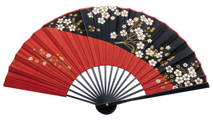 赤と黒の艶やかな扇子