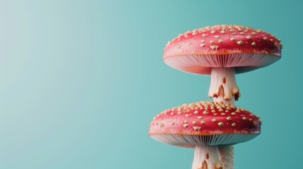 Mushroom on a serene background, beautiful outdoor mushroom. Background silent, mushroom notable.