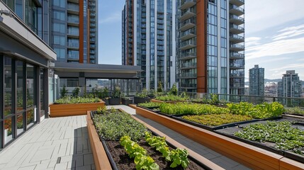 Urban Rooftop Garden: Modern City Living with Nature's Embrace