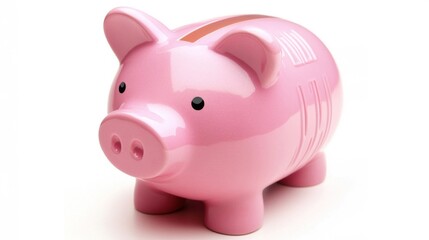 Pink Piggy Bank Savings Concept