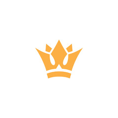 flat crown logo vector design
