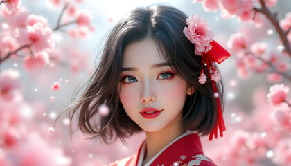 Naklejka premium ファンタジーストーリー（白桜が紡ぐ物語）