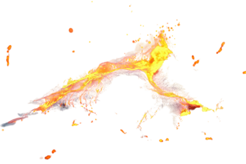Dynamic eruption of molten lava displaying fiery colors and explosive energy in a vivid, abstract composition