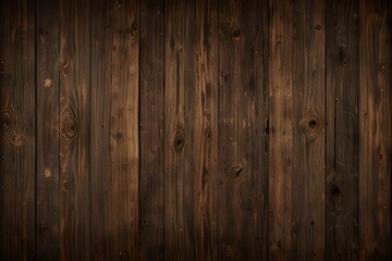 Naklejka premium Grunge brown wooden textured background Generative AI