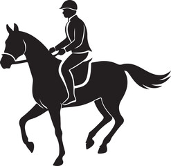 Cowboy riding horse