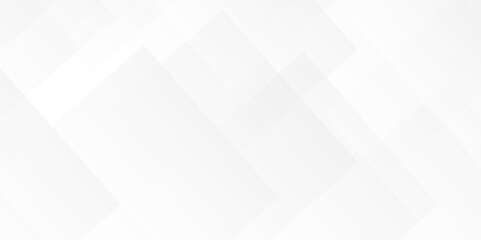 Vector white and gray overlap triangle geometric technology pattern. minimal rectangle randomly arranged white lines transparent web square background layers. overlapping presentation design.