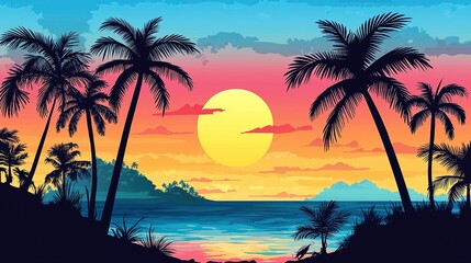 Tropical Sunset Seascape