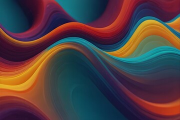 Liquid color waves background Generative AI