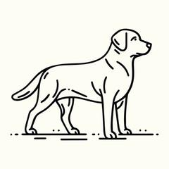 Dog Line Art Coloring Page