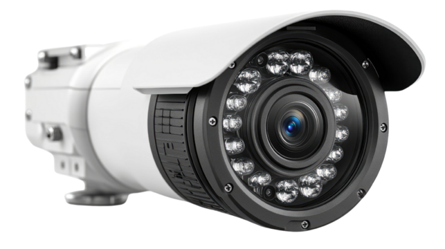  A Modern Security Camera on white background