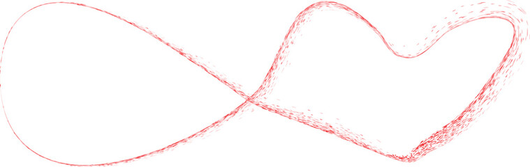 Line art continuous heart and eternal symbol . One line heart infinity symbol. Brush stroke. Heart infinite line logo .Vector illustration.
