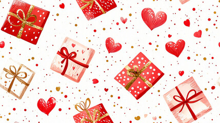 Seamless pattern for Valentine's day
