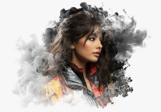 Smoke Dispersion Photo Effect Mockup
