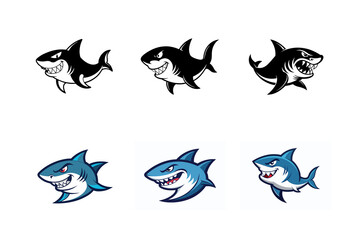 set of bundle fish with white background