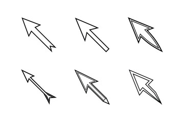 arrow right icon line art vector illustration