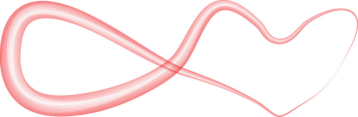 Two intertwined symbols. Love eternal symbol .Vector Curved Lines . Eternity love. Love and eternal symbol in chain .Design Element . Used as Banner . Template , endless Logo .
