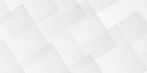 Vector white and gray overlap triangle geometric technology pattern. minimal rectangle randomly arranged white lines transparent web square background layers. overlapping presentation design.