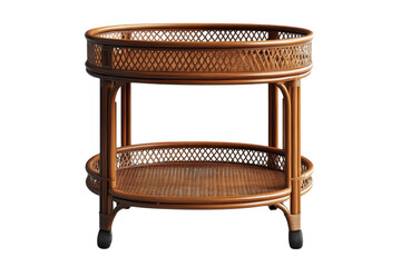 Stylish and versatile rattan table perfect for home decor or outdoor gatherings with a natural...