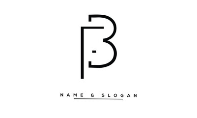 FB, BF Abstract Letters Logo Monogram