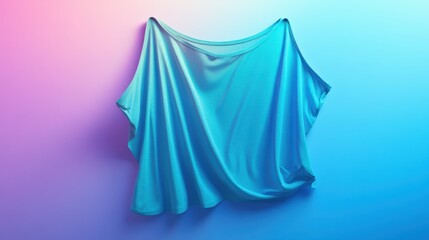 Obraz premium Draped Light Blue Womens Summer Top Against Gradient Background