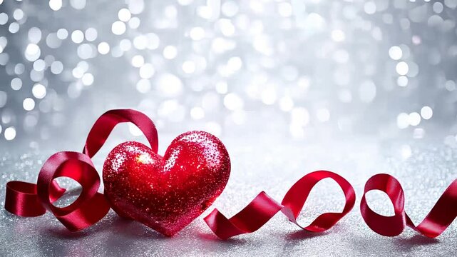 Valentine's day video card. Wedding, love and birth card.