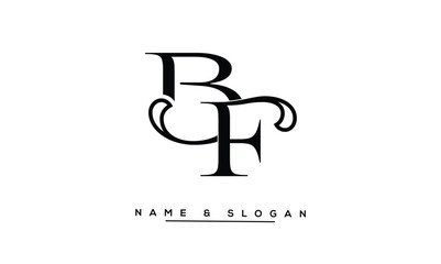 FB, BF Abstract Letters Logo Monogram