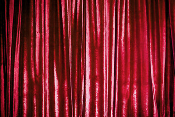 Red curtain folded background texture