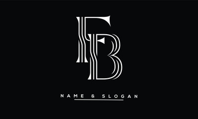 FB, BF Abstract Letters Logo Monogram