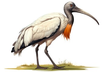 Fototapeta premium African Sacred Ibis - Fauna Graphic and the Ancient Winged Creature of Mythology