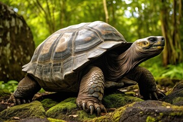 Obraz premium Aldabra Giant Tortoise - Majestic Fauna of Seychelles
