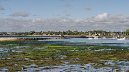 View from Hayling Island to Langstone, Hampshire, England, UK