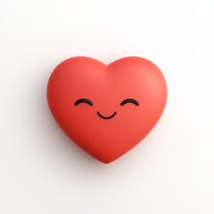Happy heart emoji digital art online minimalist close-up view positive vibes
