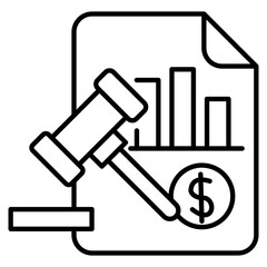 Financial Law  Icon Element For Design