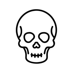 Obraz premium Skull Icon on Transparent Background, Funeral Concept