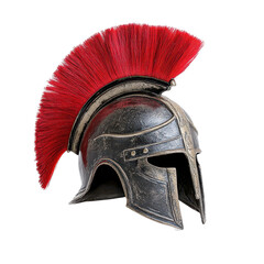 medieval knight helmet isolated on white